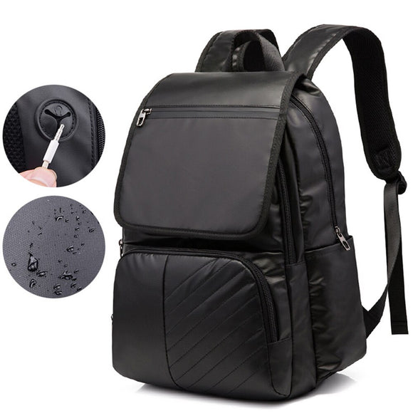 Leather USB Backpack